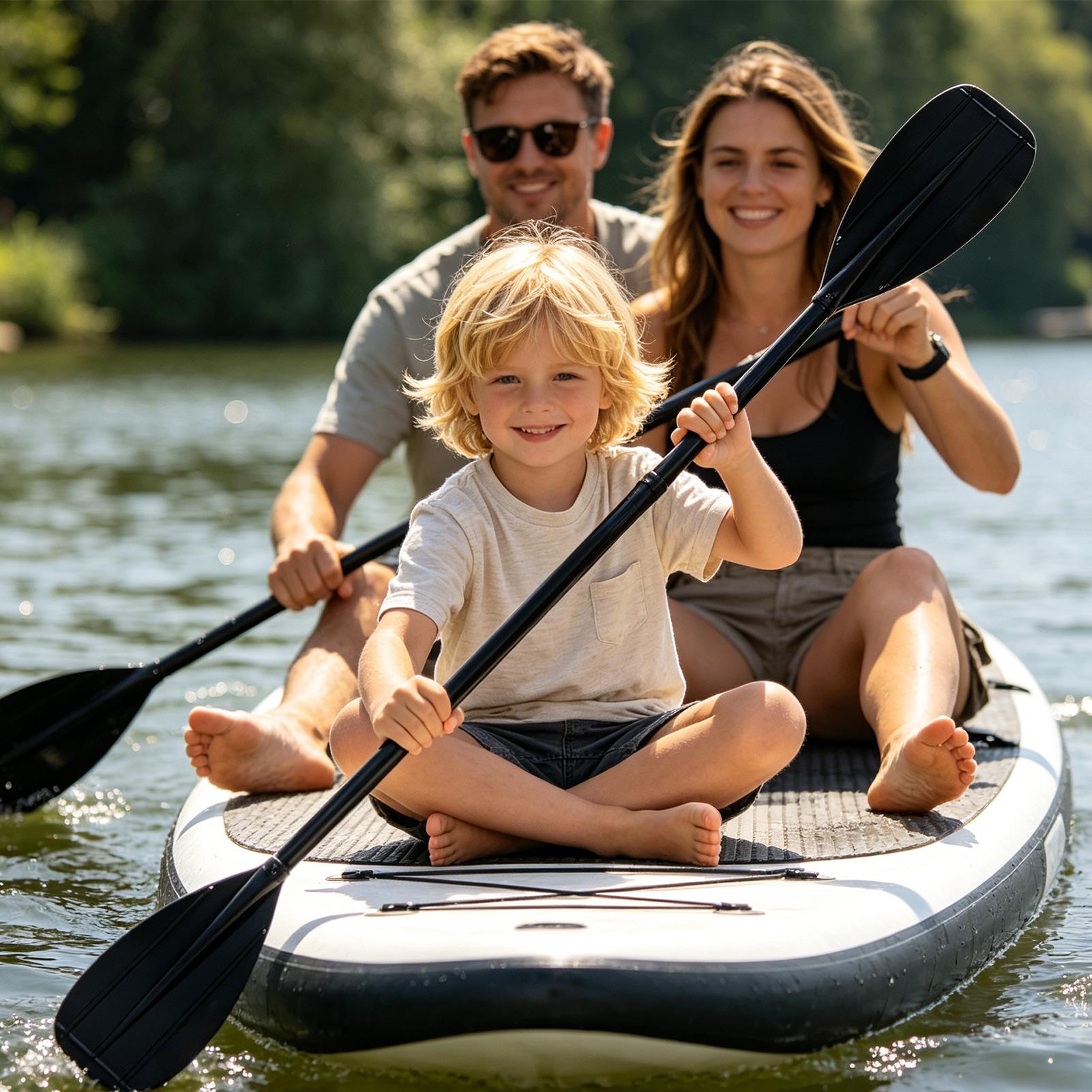 Fishing Kayak Inflatable - Carbonfaser-Paddel, 2-teilig, leichtes Doppelkopf-Paddel für Paddleboard,