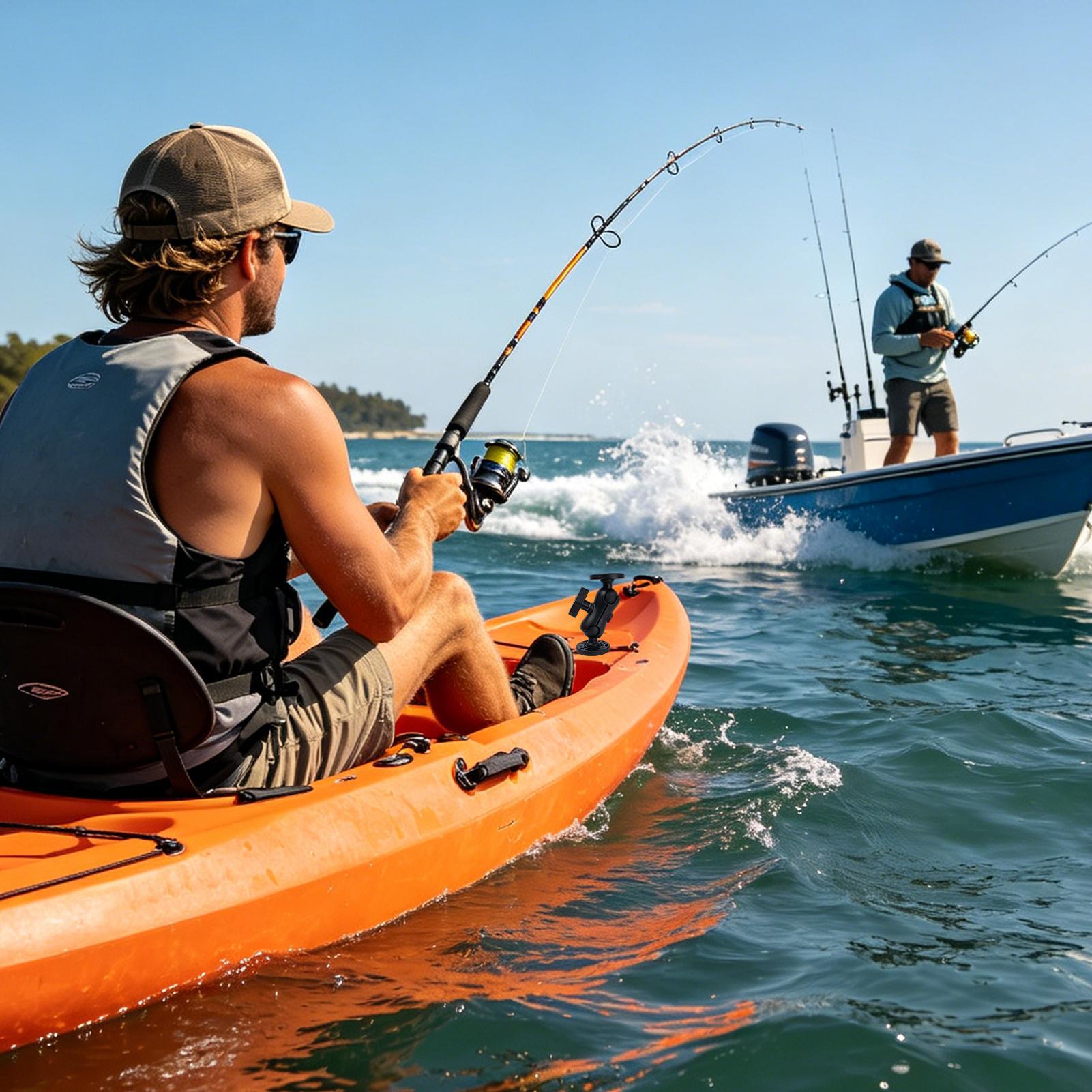 Fishing Kayak Fish Finder Mount - Kajak-Fischfinder-Halterung 360 Grad Verstellbare Kajak-Geberhalterung Fischfinder-Halterungen