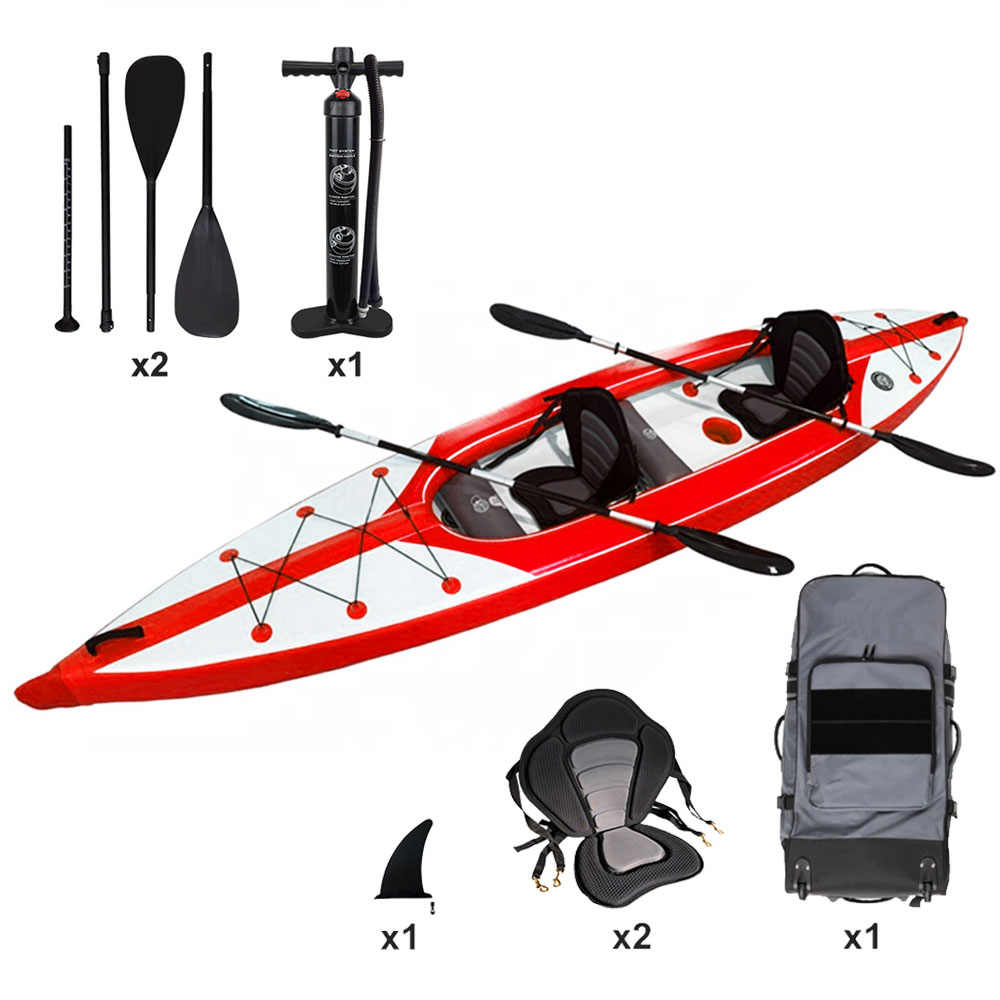 Fishing Kayak Sit In - 2-Personen Drop-Stitch Aufblasbares Angelkajak Direkt vom