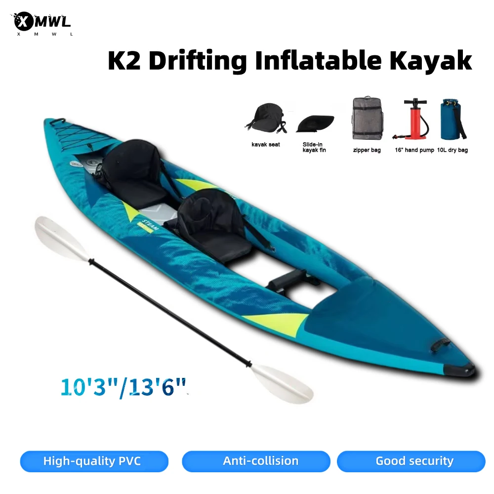Fishing Kayak Inflatable - Aufblasbares Kanu-Kajak für 1-2 Personen, 840D