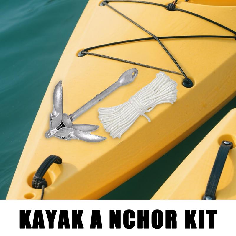 Fishing Kayak Anchor - Kanu-Verankerung, kompaktes Kajak-Ankerungssystem, zusammenklappbares, robustes, wiederkehrbares