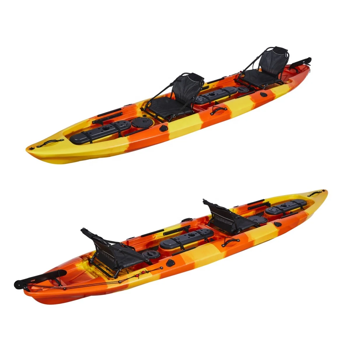 Fishing Kayak Paddle - Großhandel 2-Personen-Kunststoff-Kajak für Familien-Kajak-Angeln mit Paddel-Zubehör,