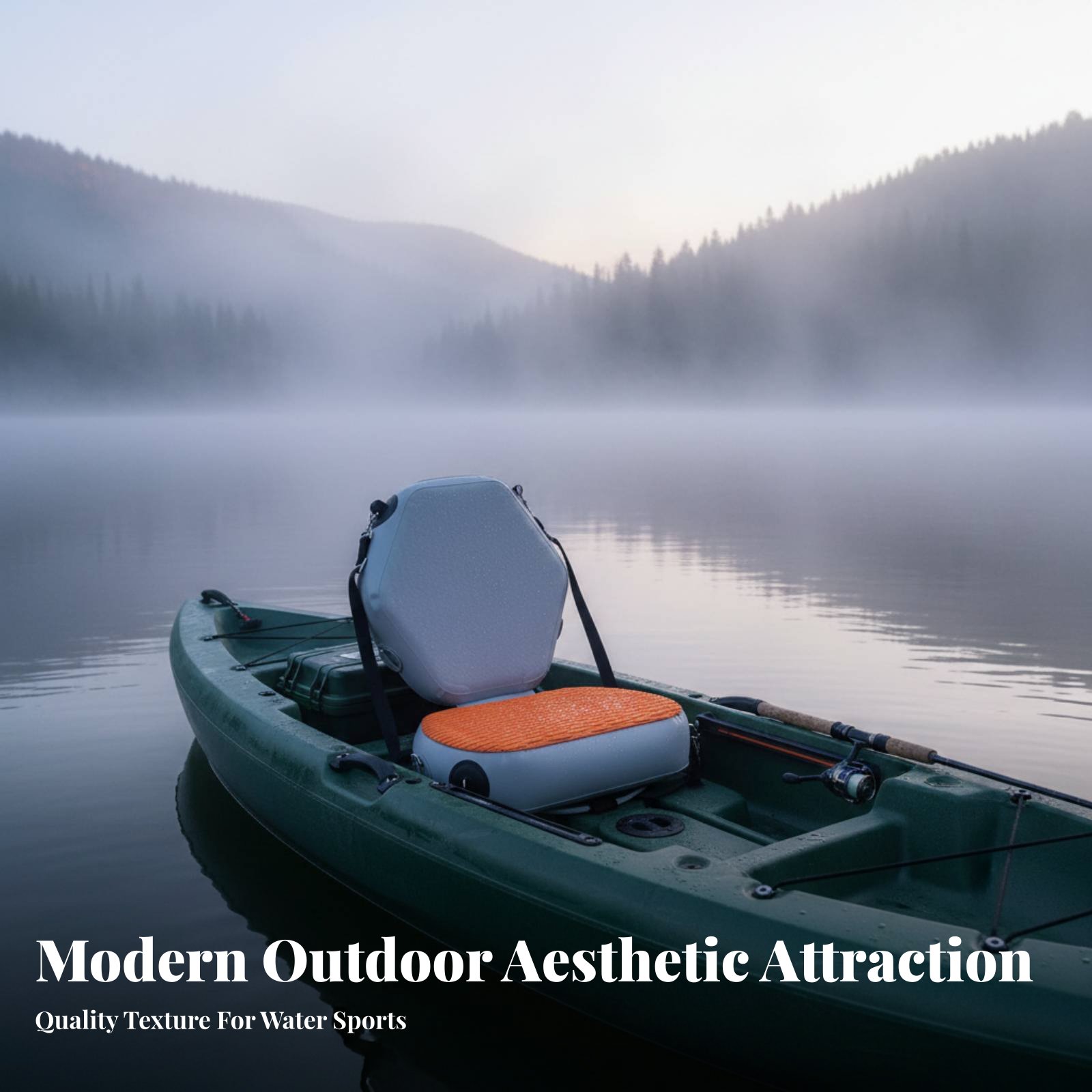 Fishing Kayak Seat - Aufblasbarer Kajaksitz, verschleißfester, aufblasbarer Angelboot-Sitz, abnehmbare