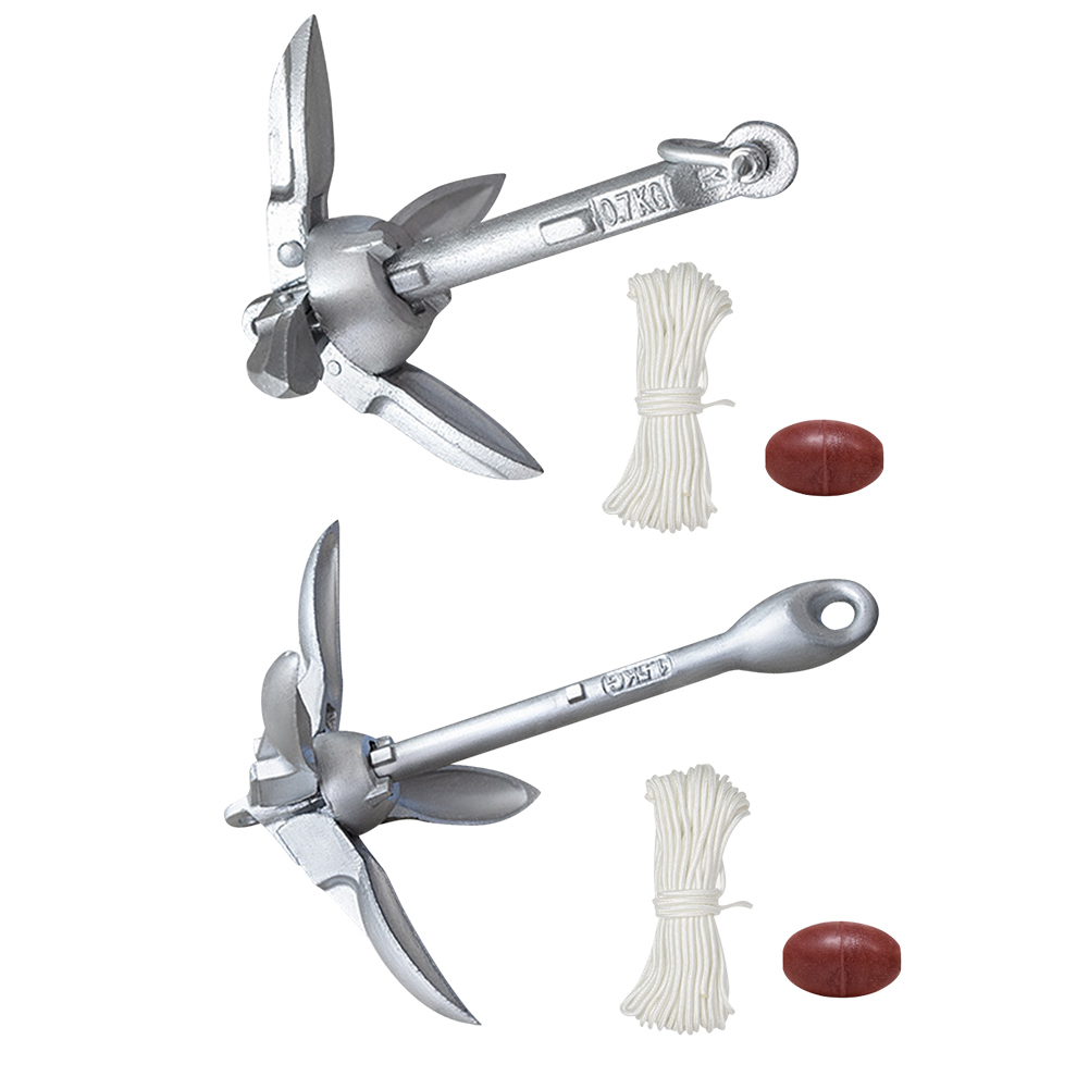 Fishing Kayak Anchor - 0,7/1,5 kg Bootsanker mit 65 Fuß