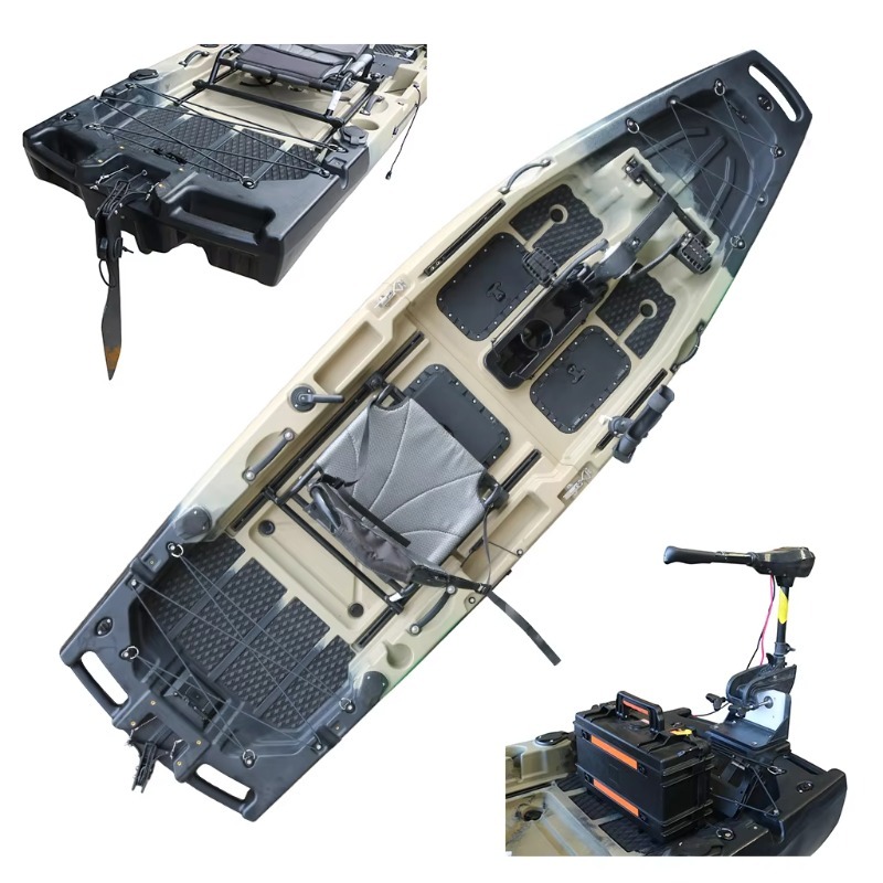 Fishing Kayak Paddle - 1-Personen HDPE/PE Sit-On-Top CE Motorisiertes Seekanu