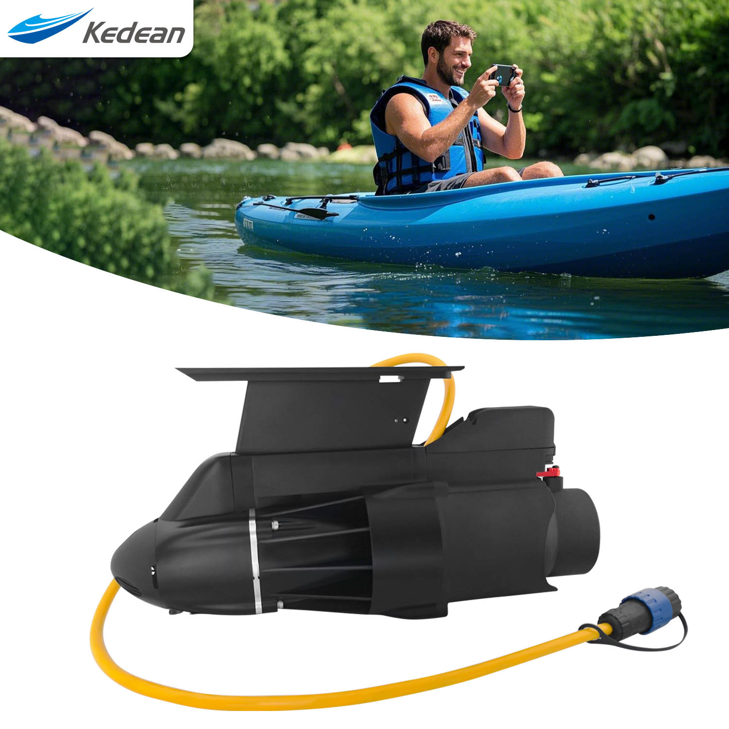 Fishing Kayak Trolling Motor - Directionaler elektrischer Trolling-Motor für Fischerboote, Unterwasserstrahlruder