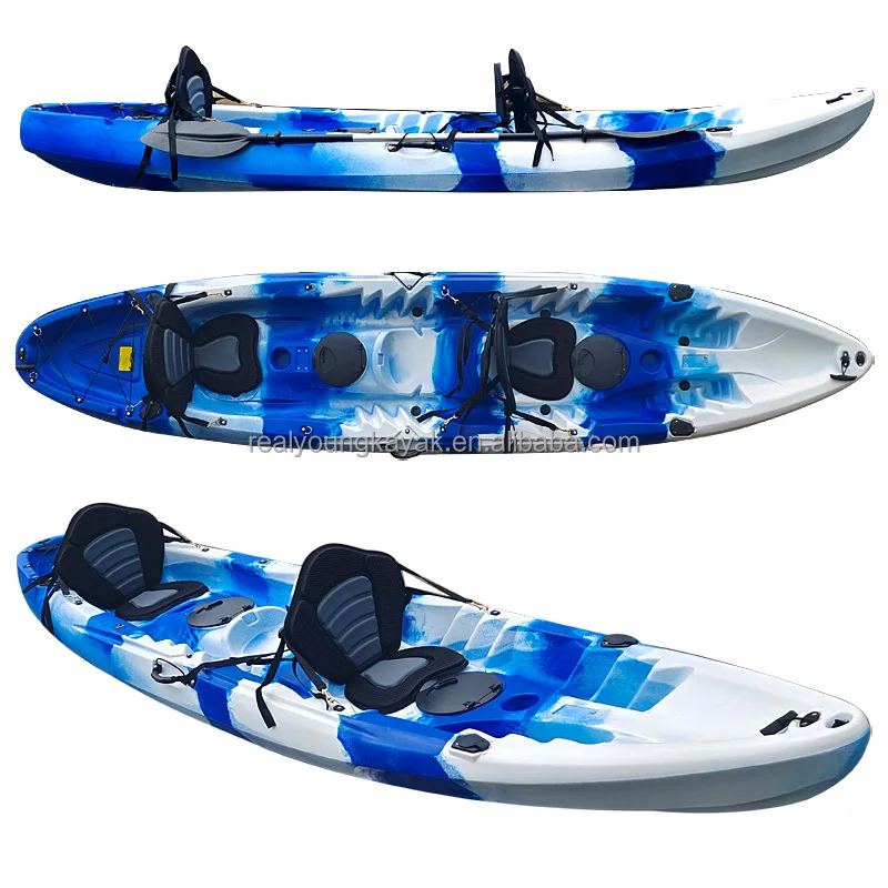 Fishing Kayak Sit In - 2026 Rotationsgeformtes Tandem-Kajak für Familien, Sit-on-Top,