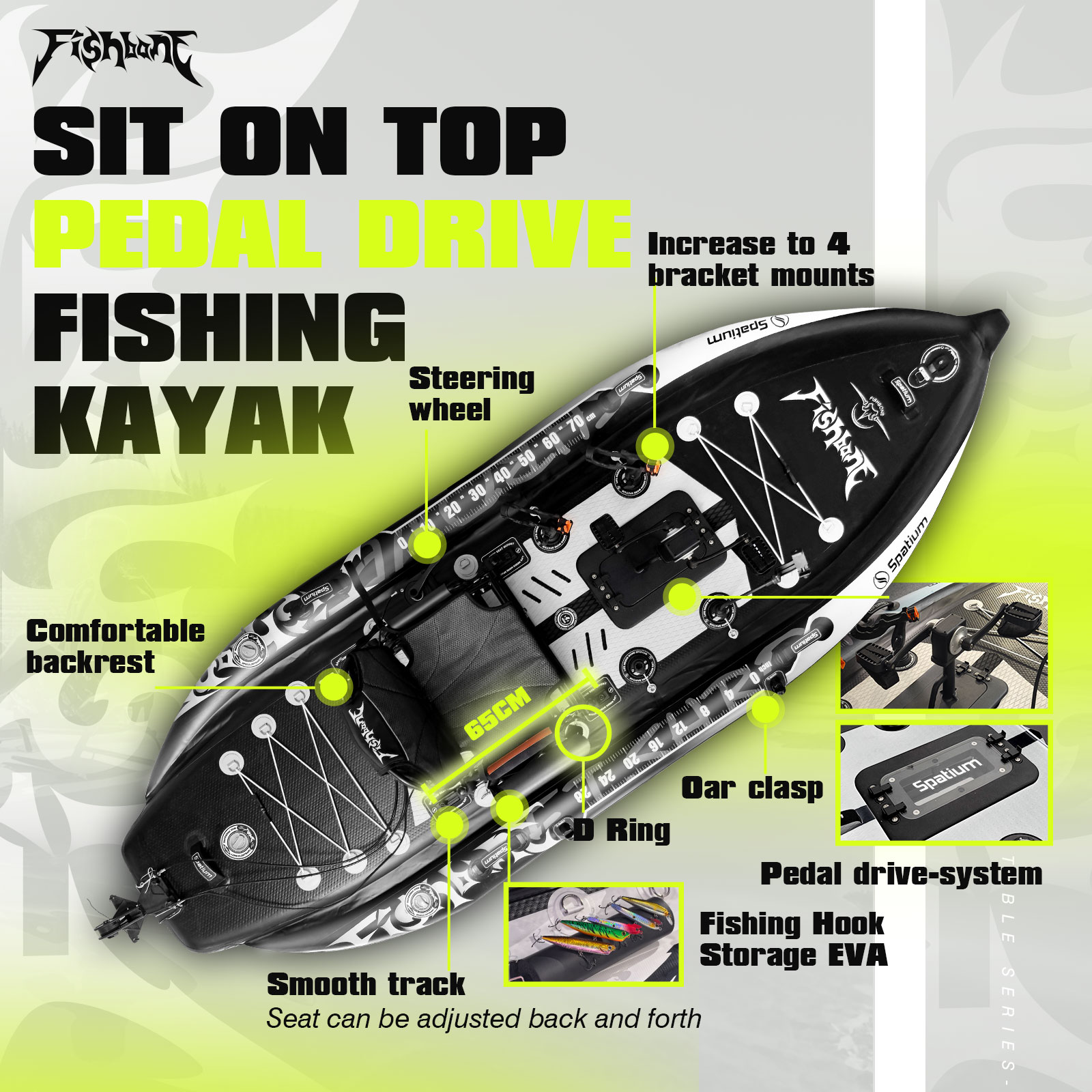 Spatium Angelkajak mit Pedalan – Fishing Kayak Sit In Bewertung und Preis