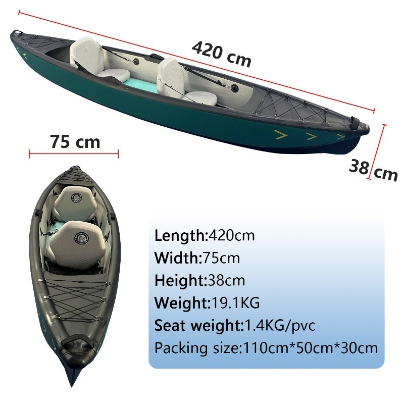 Neues Design 4,2m Tragbares Au – Fishing Kayak Inflatable Bewertung und Preis