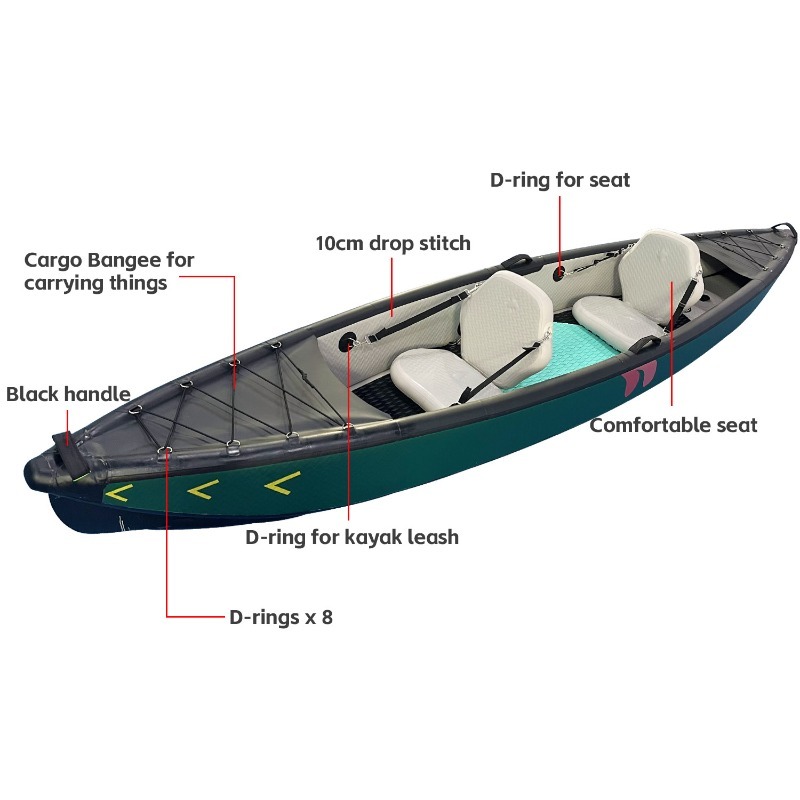 Neues Design 4,2m Tragbares Au – Fishing Kayak Inflatable Bewertung und Preis