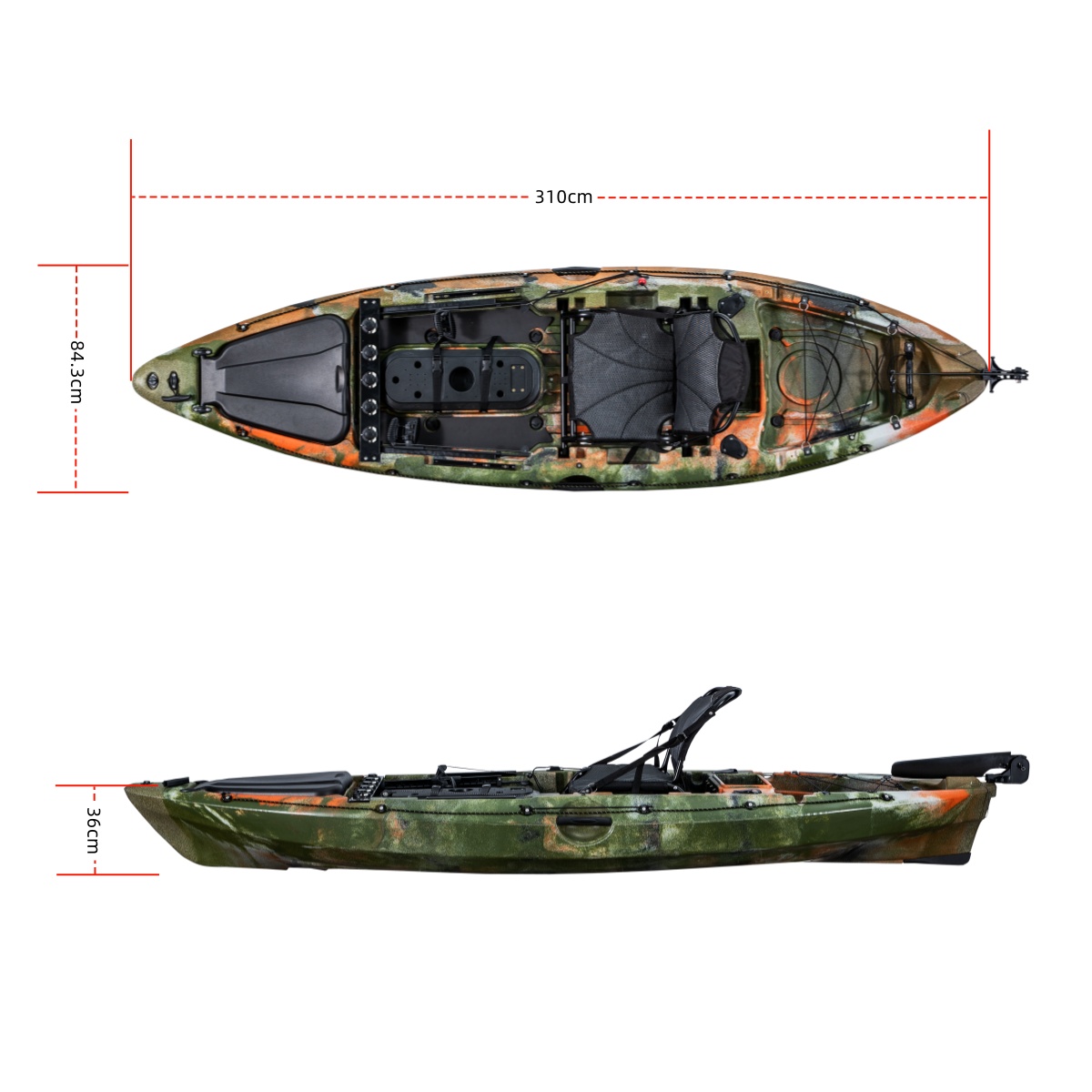 Erstklassiges Einzel-Angelkaja – Fishing Kayak Seat Bewertung und Preis